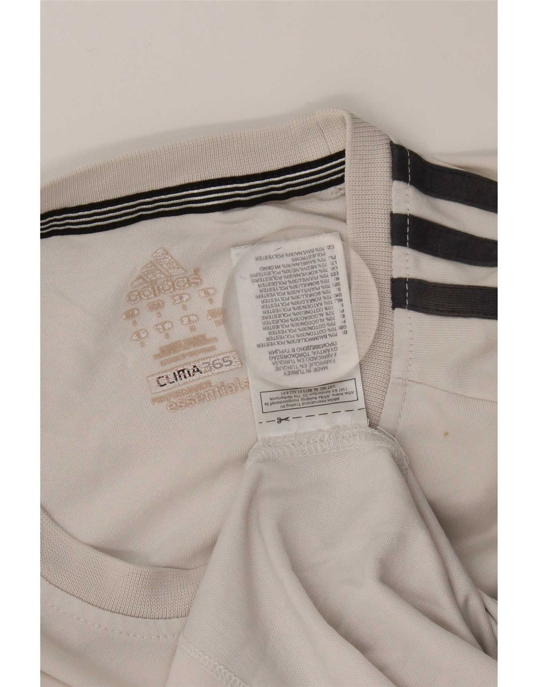 Adidas Herre Clima 365 T-Shirt Top Lille Hvid Bomuld