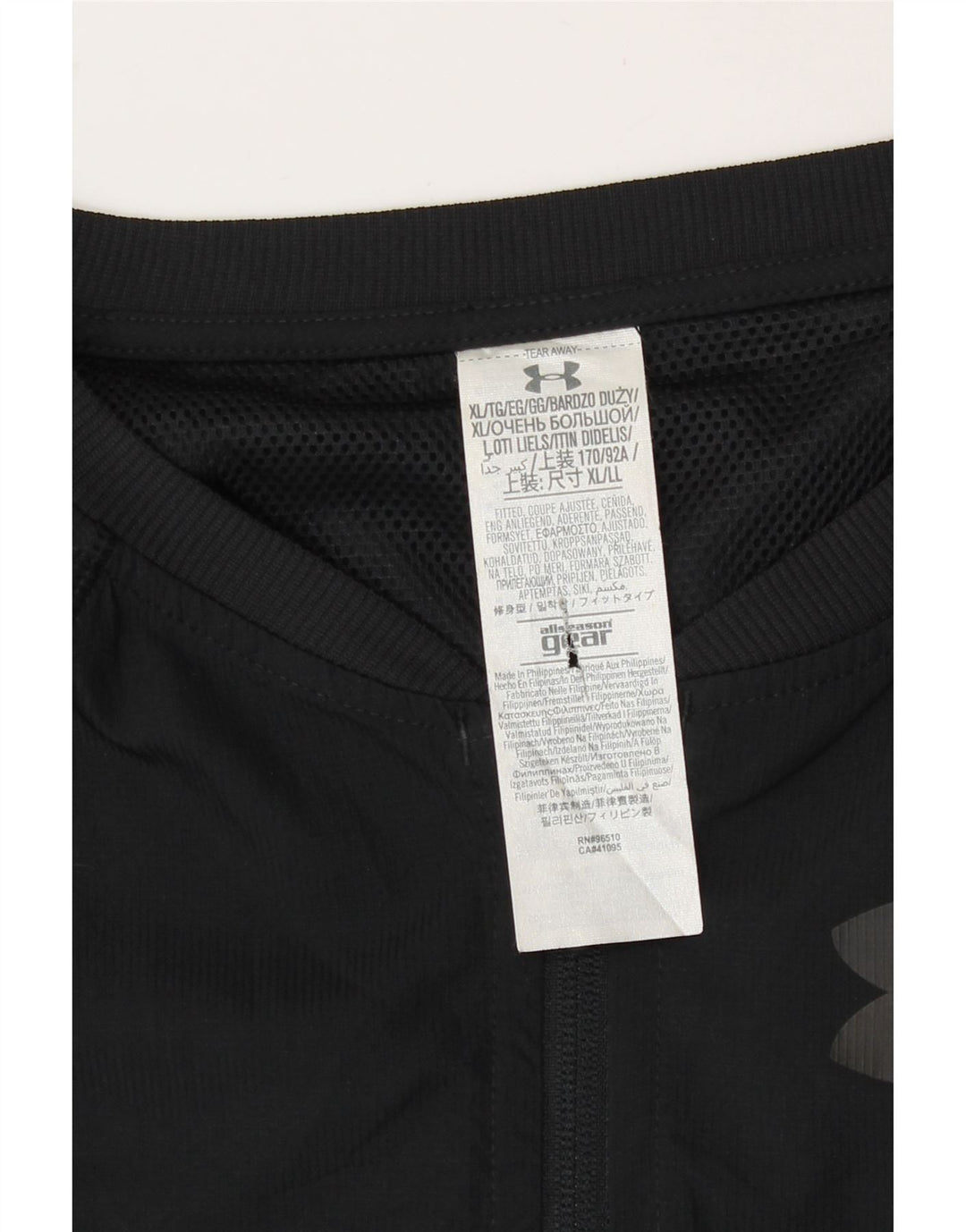 Umbro Regnjakke til mænd UK 42 XL Sort Polyester