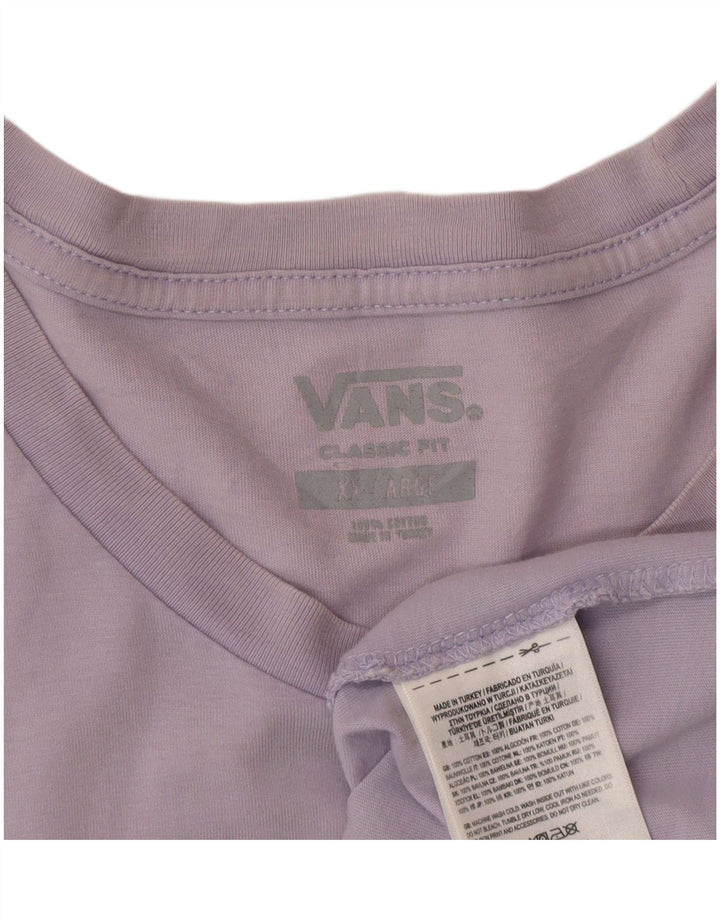 Vans Herre Classic Fit T-Shirt Top 2XL Lilla Bomuld