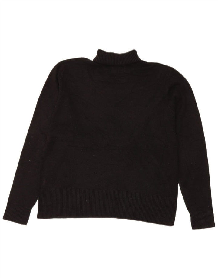 Essentials Dame Roll Neck Jumper Sweater UK 14 Medium Sort Akryl