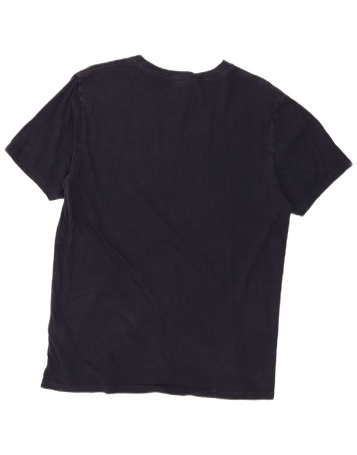 Reiss Herre T-Shirt Top Stor Sort Bomuld