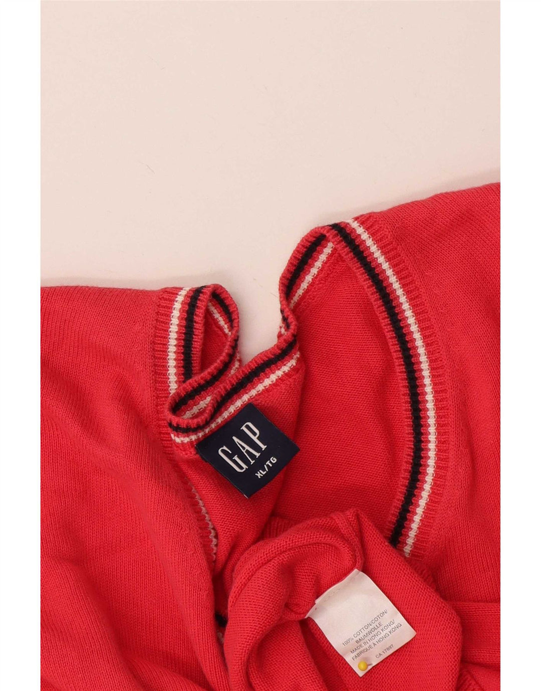 Gap Herre V-hals sweater XL Rød Bomuld