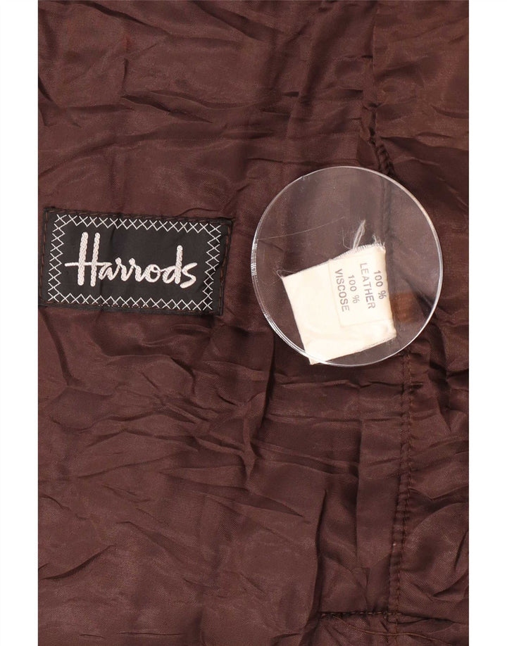 Harrods Læderfrakke til kvinder EU 40 Medium Brun