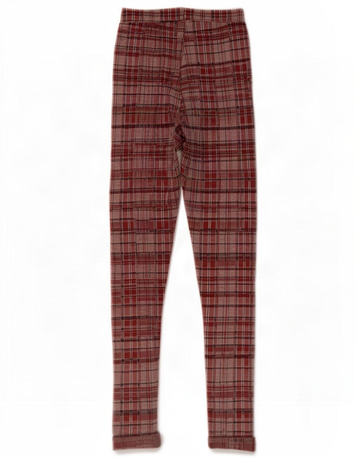 Topshop Grafiske Leggings til kvinder UK 8 Lille rødternet polyester