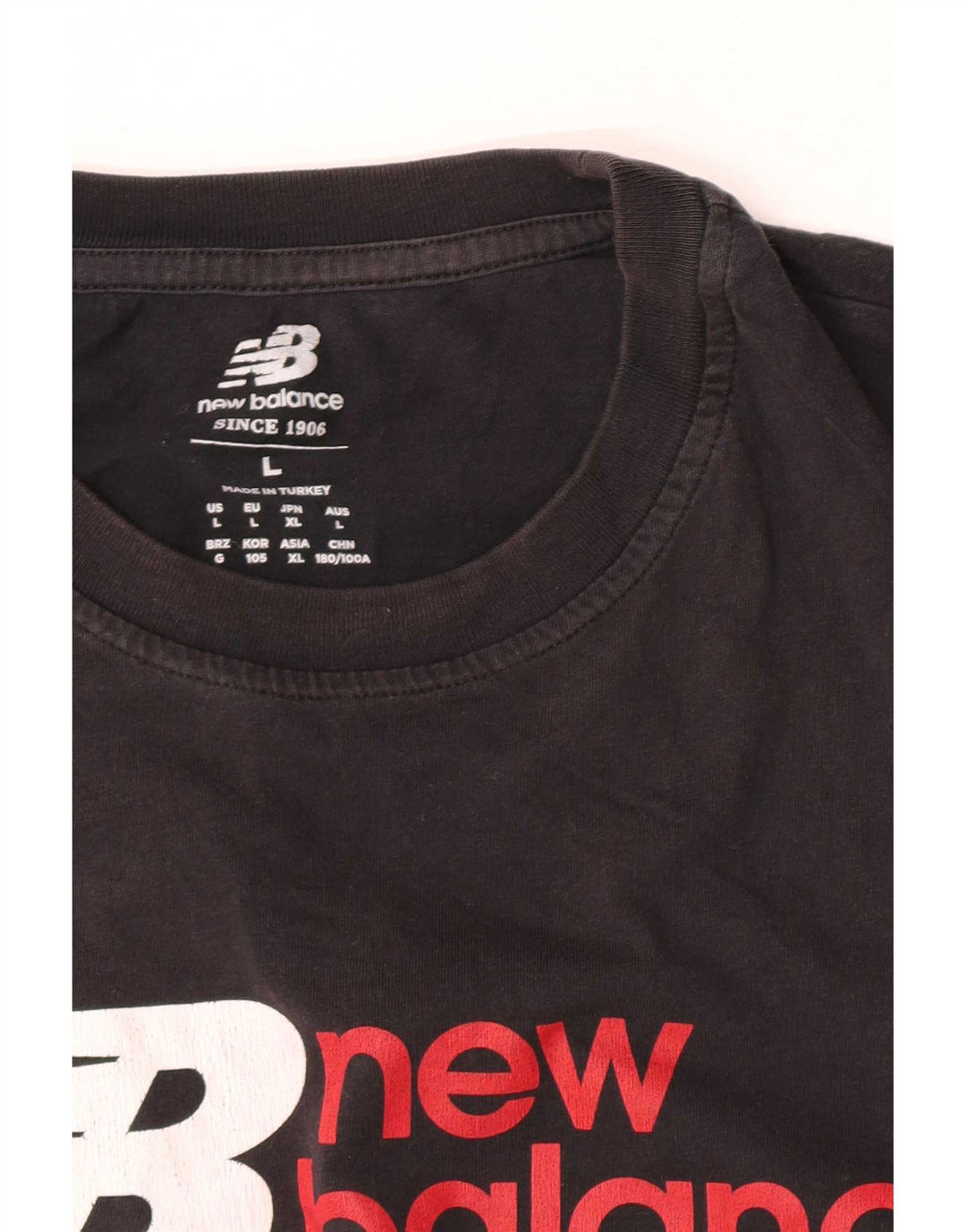 New Balance Herre Grafisk T-Shirt Top Stor Sort
