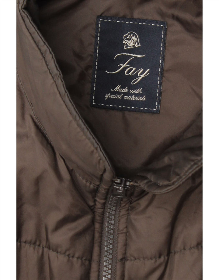 Fay Womens Gilet UK 16 Large Brown