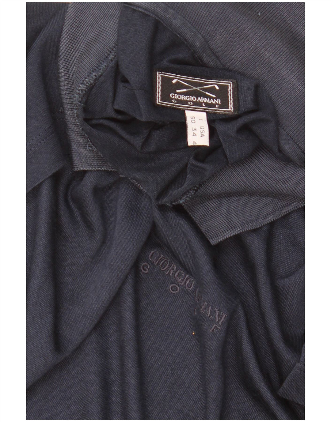 GIORGIO ARMANI Poloshirt til mænd IT 50 Medium Marineblå Silke