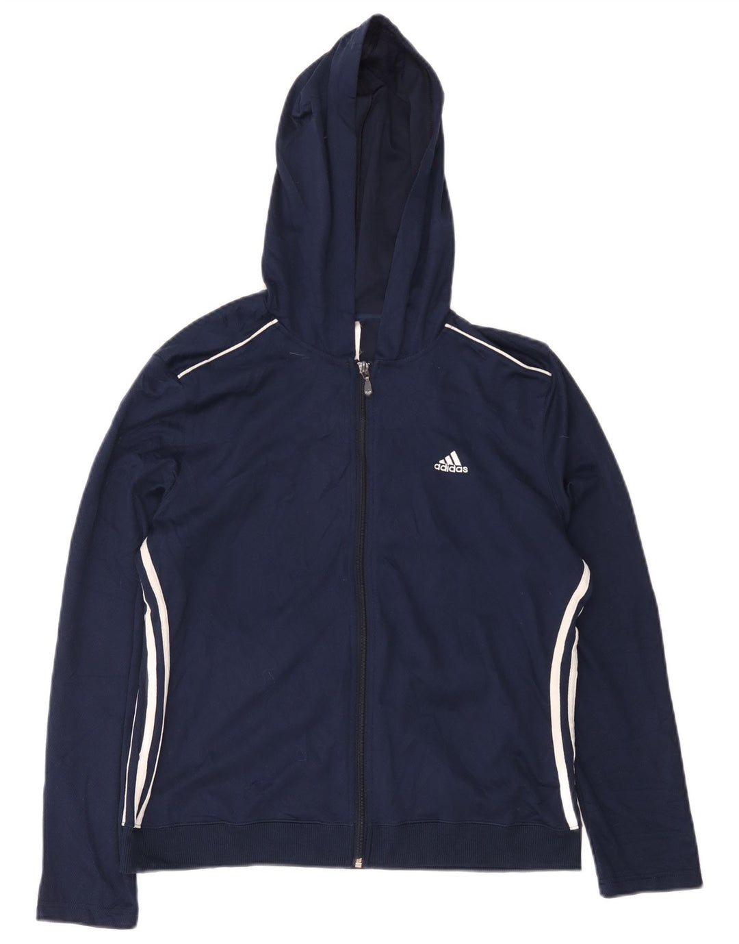 Adidas Dame Hættetræningsdragt Topjakke UK 18 XL Navy Blue Polyester