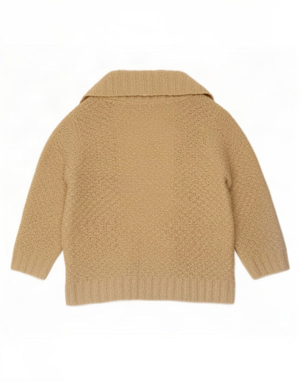 Marks & Spencer Dame 3/4 ærmet åben cardigan sweater UK 14 Medium Beige