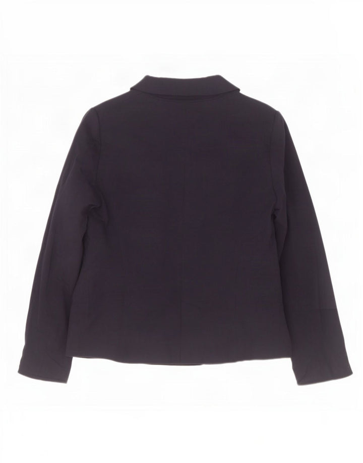 Zara Dame 1 Knap Blazer Jacket UK 18 XL Navy Blue Viscose