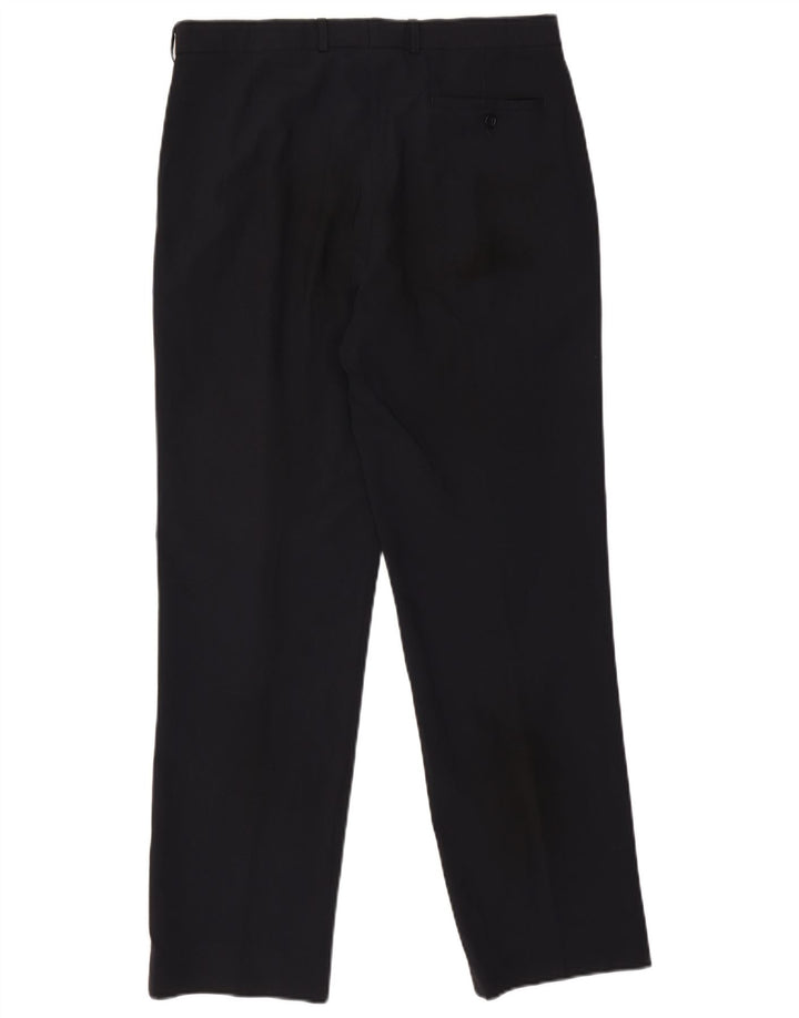 Marks & Spencer Herre Pegged Suit Bukser W34 L31 Marineblå Polyester