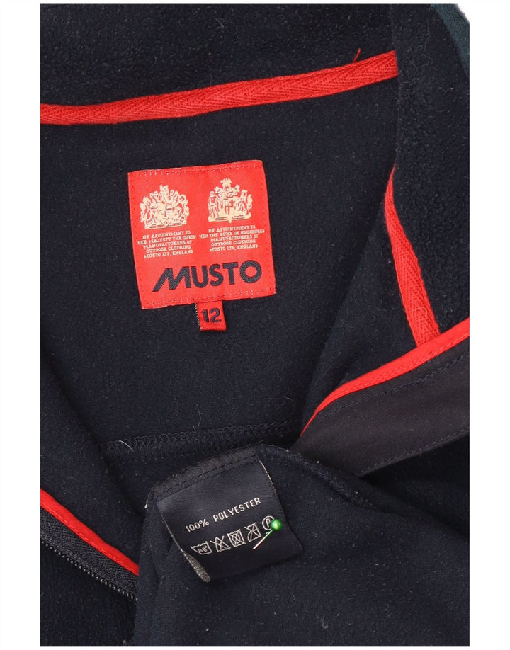 Musto Dame Fleecejakke UK 12 Medium Navy Blue Polyester