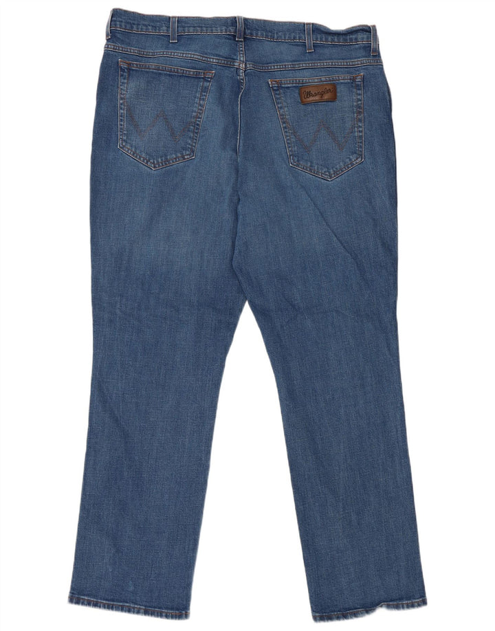 Wrangler Herre Texas Straight Jeans W44 L32 Blå Bomuld