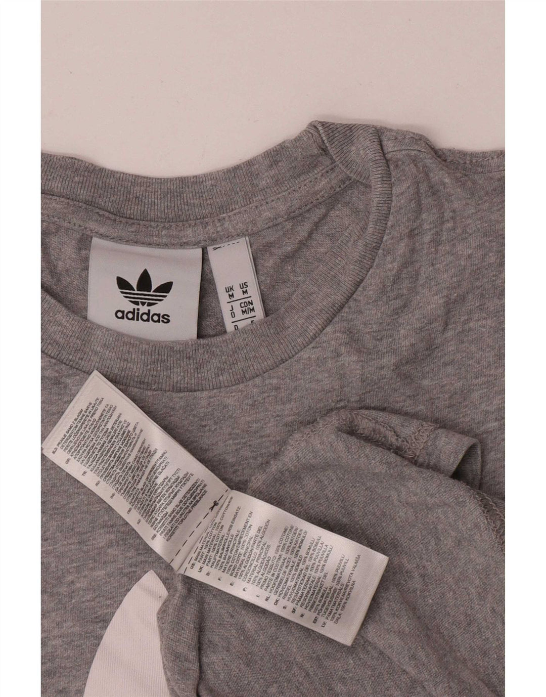 Adidas Herre grafisk T-shirt top mellemgrå bomuld