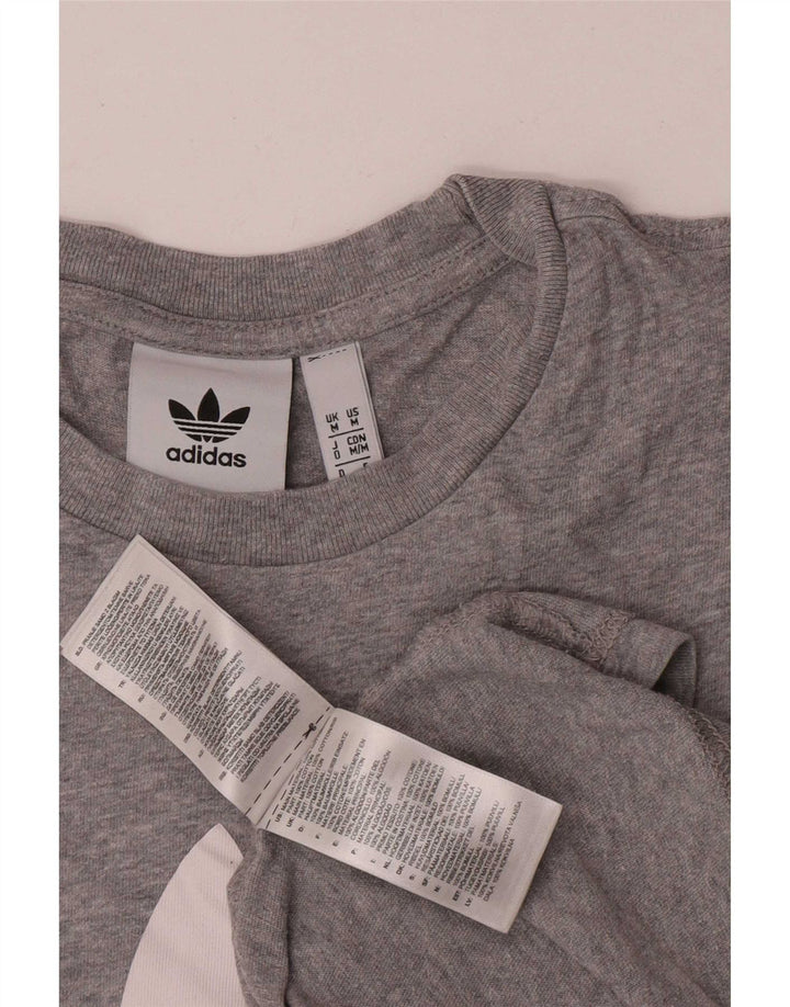 Adidas Herre grafisk T-shirt top mellemgrå bomuld