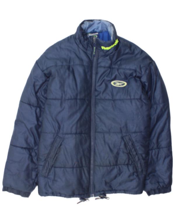 Reebok Mens Padded Jacket UK 40 Large Navy Blue Nylon Sports