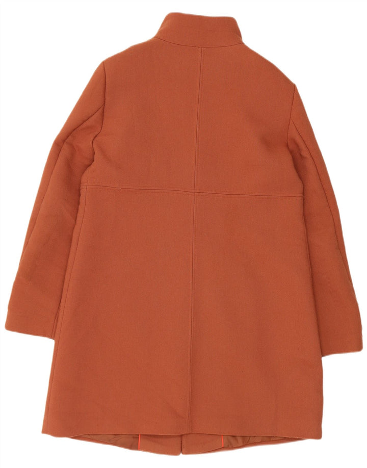 Benetton Dame Overfrakke UK 14 Stor brun polyester