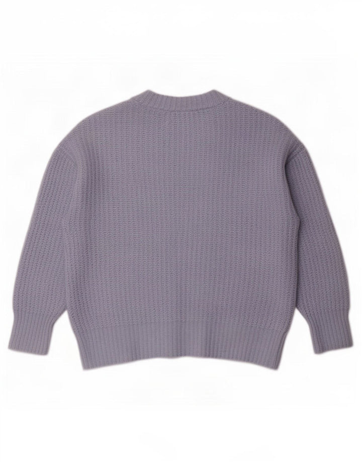 Zara oversized cardigantrøje til kvinder UK 14 Medium Blue Polyester