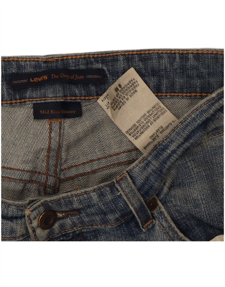 Levi's Dame Mid Rise Skinny Jeans US 6 Medium W28 L30 Marineblå Bomuld