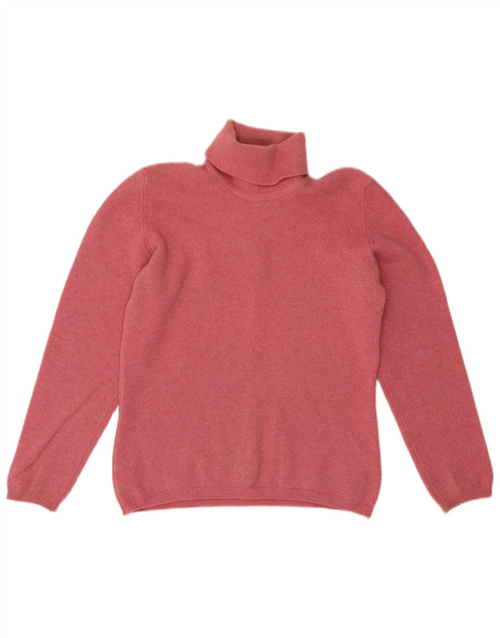 Lyle & Scott Dame Rullehals Sweater UK 14 Medium Pink