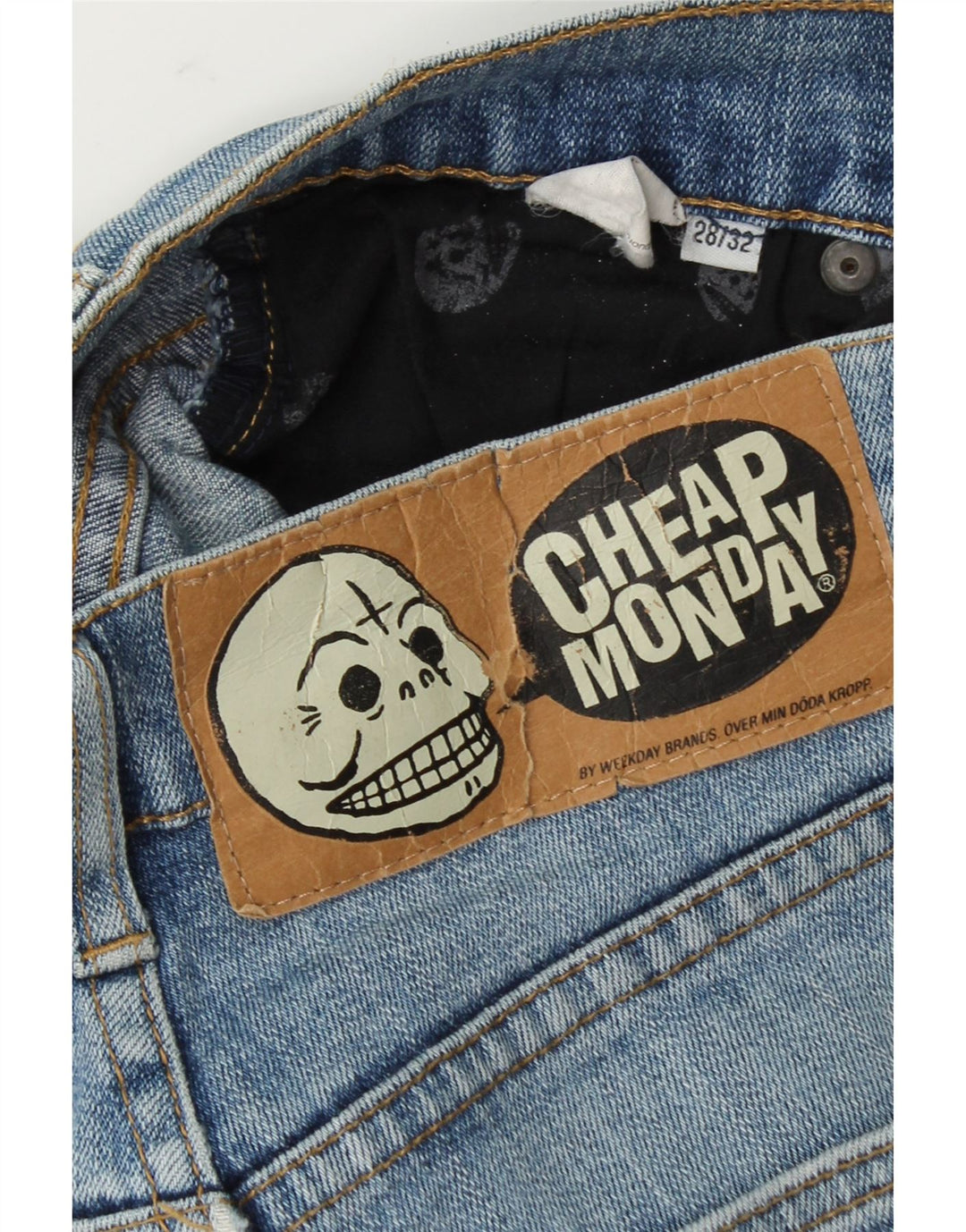 CHEAP MONDAY Womens Skinny Jeans W28 L32 Blue Vintage Cheap Monday and Second-Hand Cheap Monday from Messina Hembry 