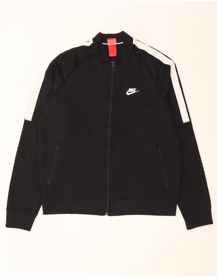 Nike træningsdragt til mænd, topjakke, stor sort colourblock polyester