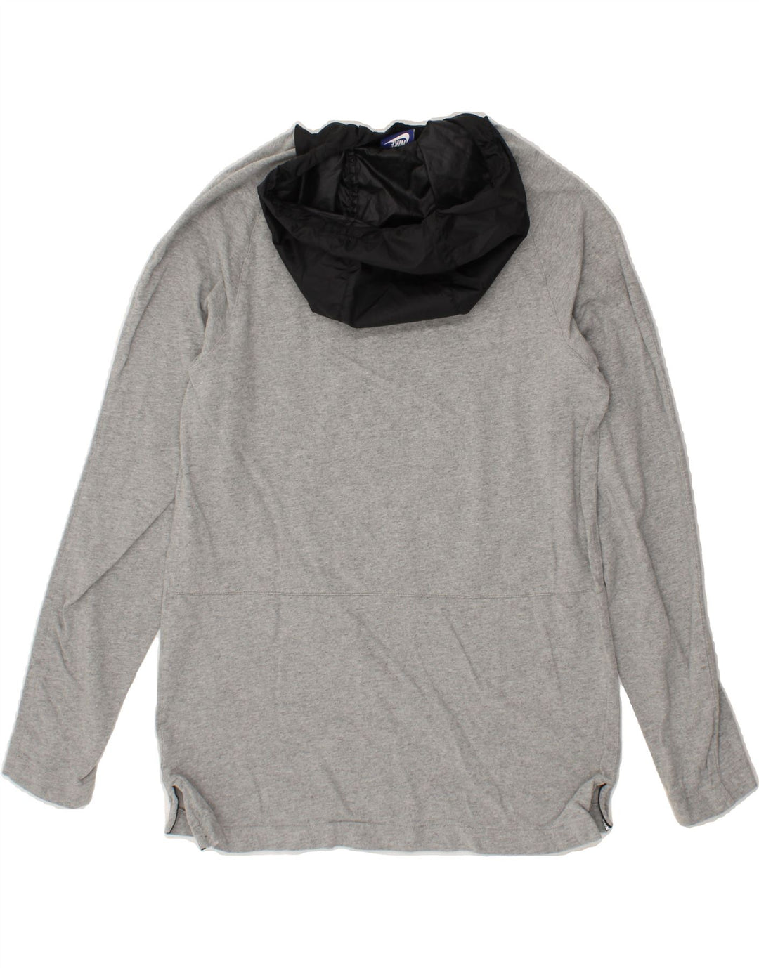 NIKE Womens Hooded Top Long Sleeve UK 14 Large Grey Cotton Vintage Nike and Second-Hand Nike from Messina Hembry 
