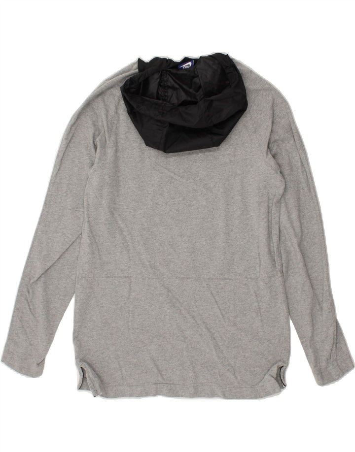 NIKE Womens Hooded Top Long Sleeve UK 14 Large Grey Cotton Vintage Nike and Second-Hand Nike from Messina Hembry 