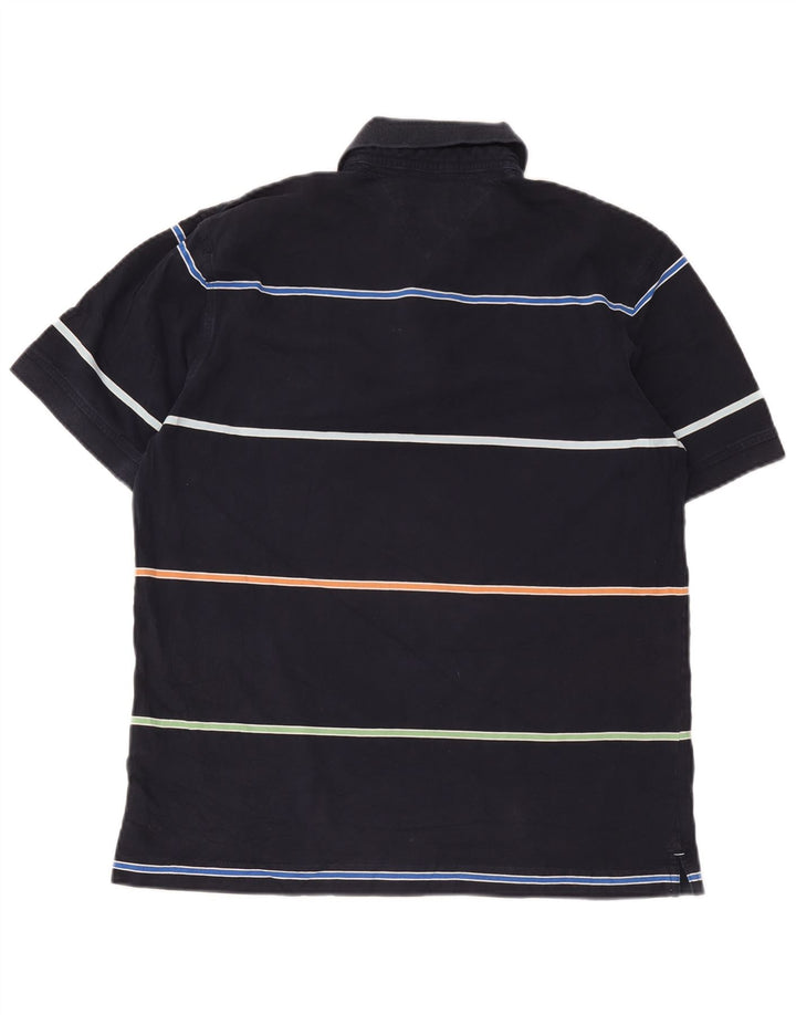 Tommy Hilfiger herre poloshirt Medium marineblå stribet bomuld