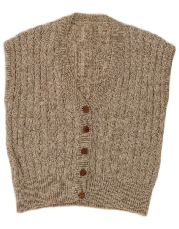 Vintage dame cardigan sweater UK 14 Medium Beige