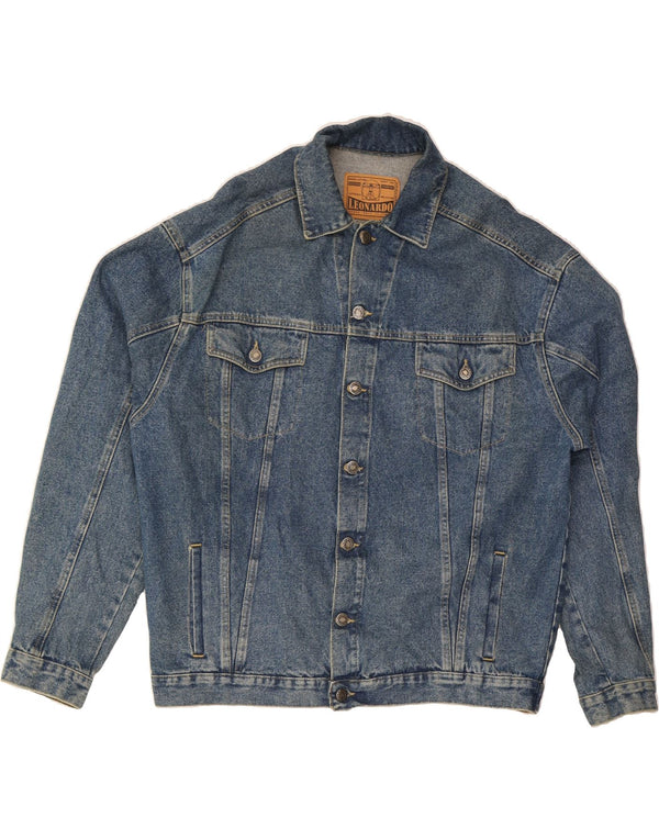 VINTAGE Denimjakke til mænd UK 40 Large Blue Cotton