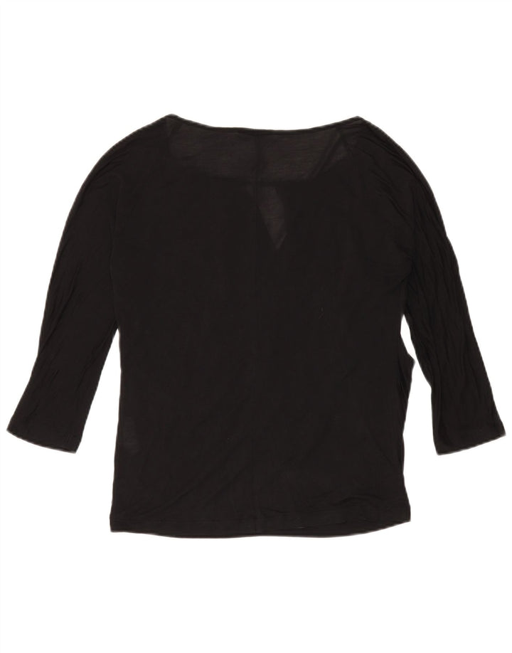 Max & Co. Dame Top 3/4 ærmer UK 14 Medium Sort Silke