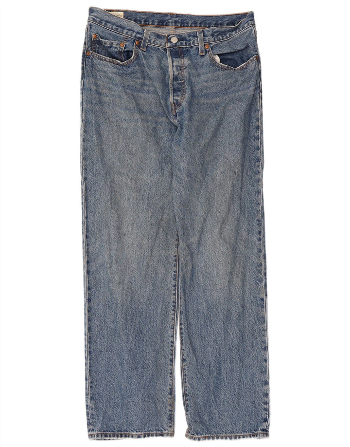 Levi's Herre 501 Straight Jeans W30 L30 Blå Bomuld