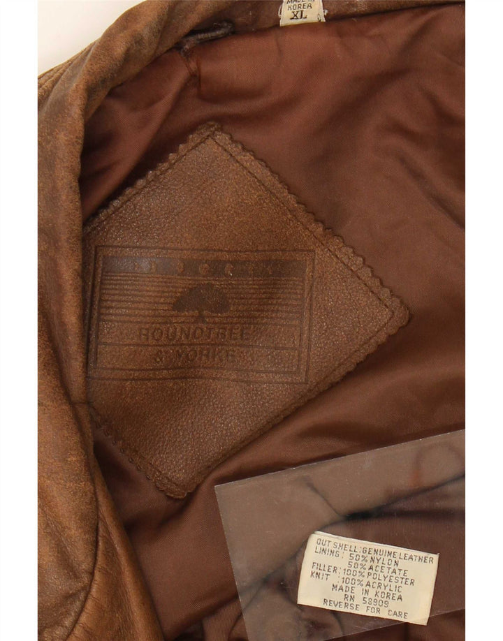 Roundtree & Yorke Herre læderjakke UK 42 XL Brun