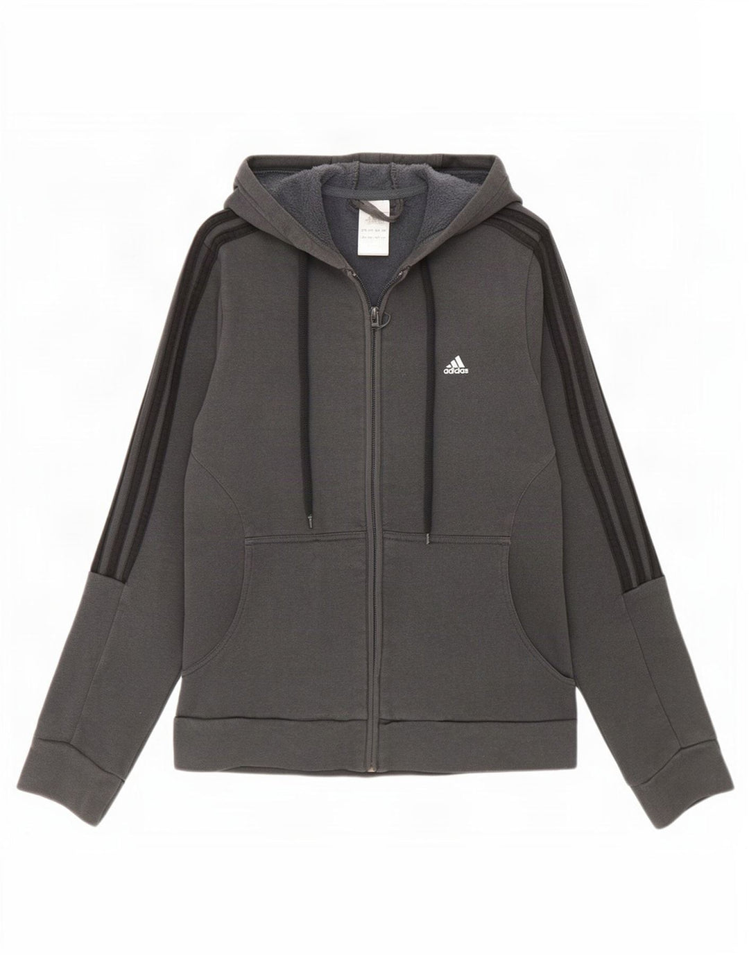 Adidas Dame Hættetrøje Sweater UK 14 Medium Grey Bomuld