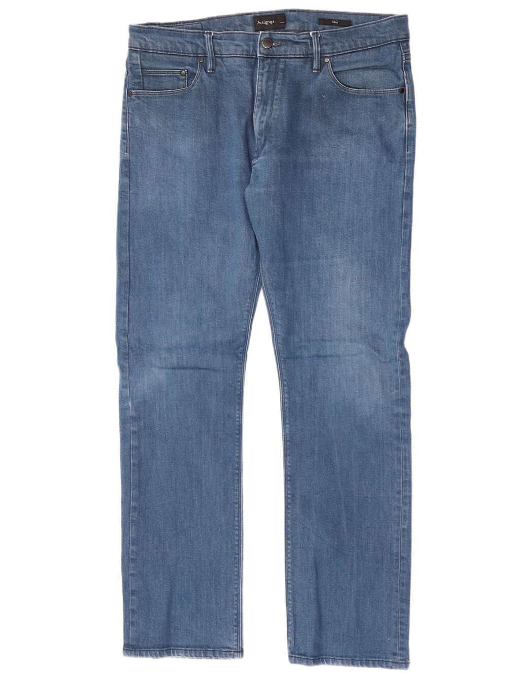 Marks & Spencer Herre Autograph Slim Jeans W36 L30 Blå Bomuld