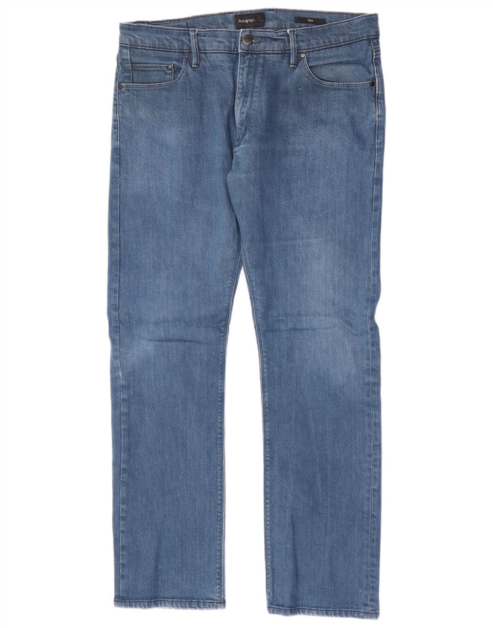 Marks & Spencer Herre Autograph Slim Jeans W36 L30 Blå Bomuld