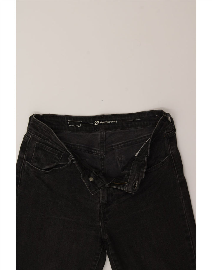 LEVI'S Womens High Rise Skinny Jeans W27 L26 Black Vintage Levi's and Second-Hand Levi's from Messina Hembry 
