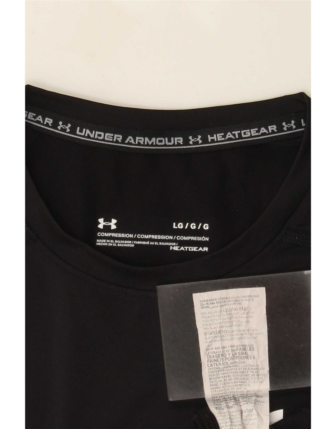 Under Armour Herre Compression T-Shirt Top Stor Sort Polyester