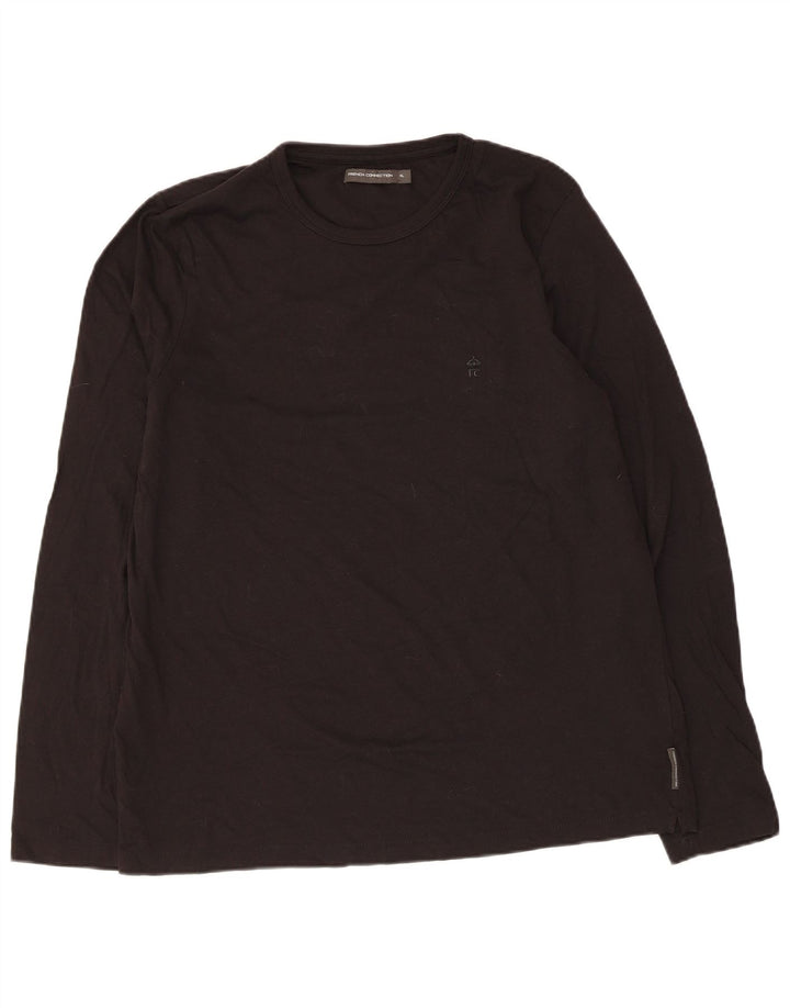 French Connection Dame Top Langærmet UK 18 XL Sort Bomuld