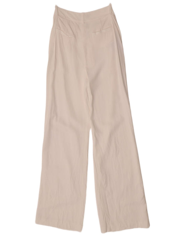 Reiss kvinders brede ben Casual Bukser UK 10 Small W28 L33 White