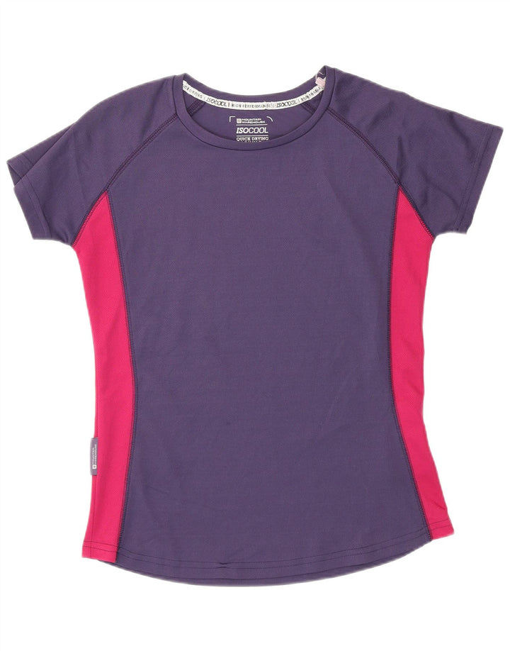Mountain Warehouse Dame T-Shirt Top UK 12 Medium Lilla Colourblock
