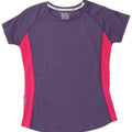 Mountain Warehouse Dame T-Shirt Top UK 12 Medium Lilla Colourblock