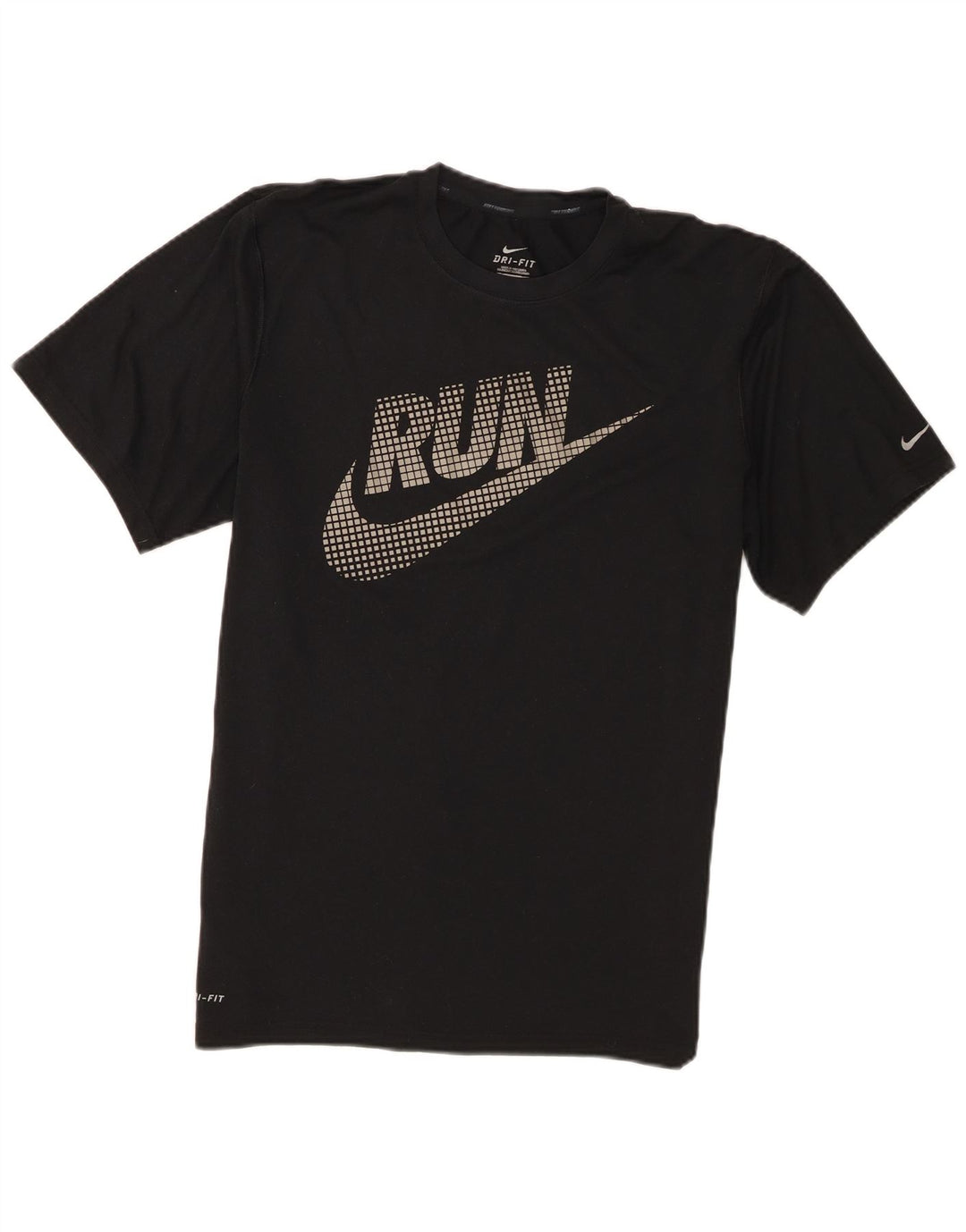 Nike Herre Dri Fit Grafisk T-Shirt Top Medium Sort Polyester