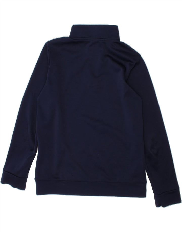 UNDER ARMOUR Boys Zip Neck Sweatshirt Jumper 9-10 Years Medium  Navy Blue Vintage Under Armour and Second-Hand Under Armour from Messina Hembry 