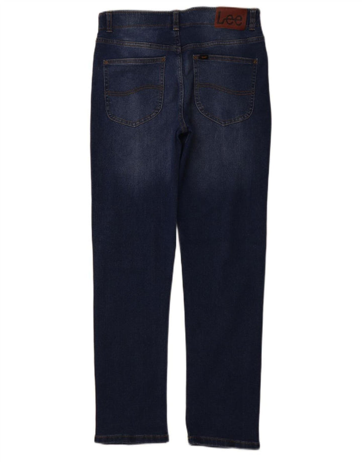 LEE Womens Straight Jeans W29 L29 Blue Cotton