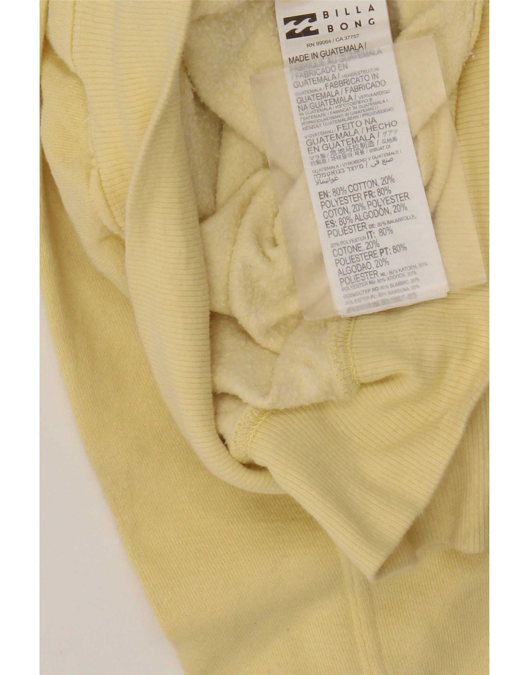 Billabong Dame Grafisk Oversized Sweatshirt Jumper UK 14 Medium Gul