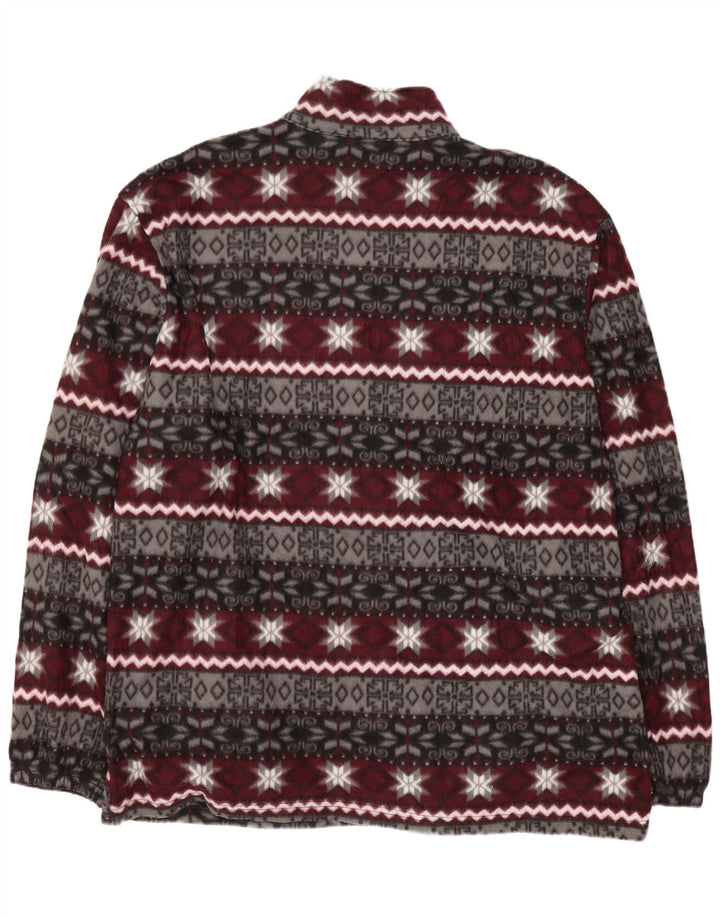 JINHAOLAI Fleecejakke til mænd UK 46 3XL Grå Fair Isle Polyester