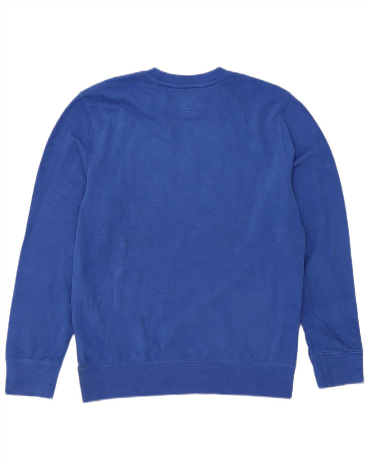 Gap Womens Grafisk Sweatshirt Jumper UK 14 Medium Blue Cotton