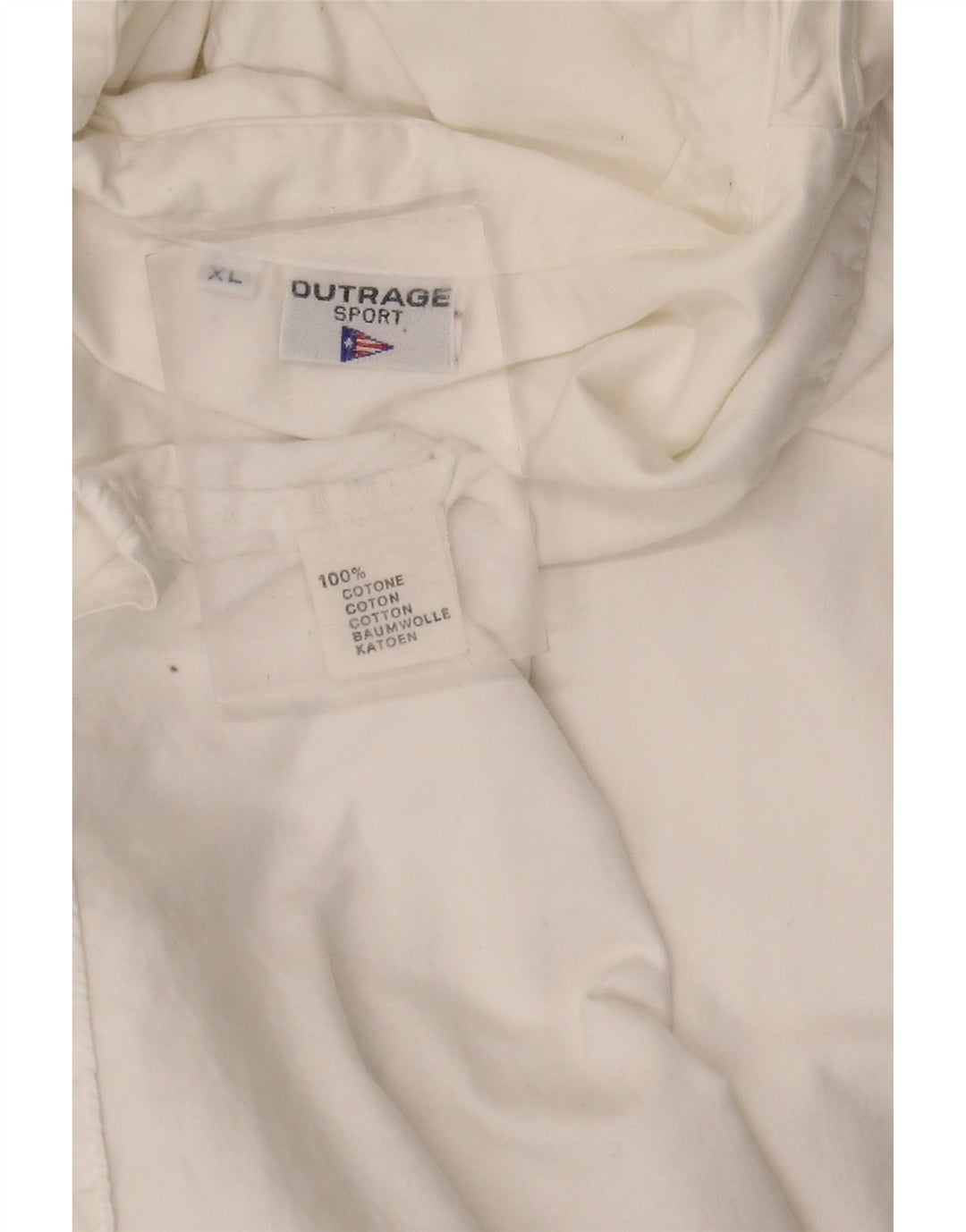 Outrage Dameskjorte UK 18 XL Hvid Bomuld